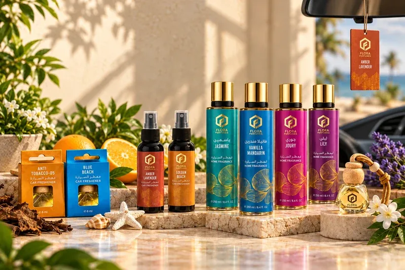 Flora car fresheners and home fragrance sprays