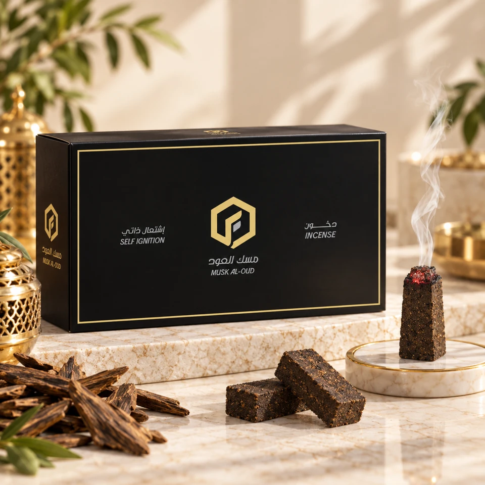 Flora Musk Al-Oud incense in box packaging