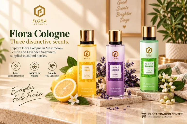 Flora Cologne Lemon, Lavender and Mashmoom collection