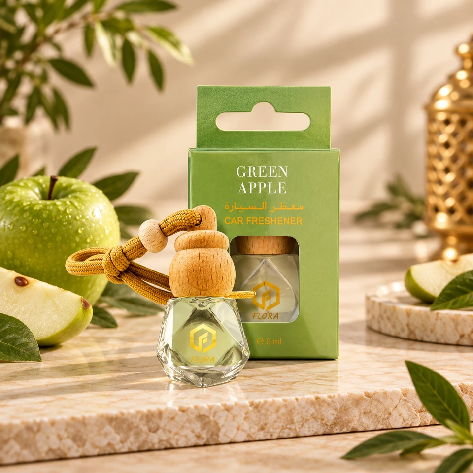 Flora Green Apple hanging car fresheners 8 ml
