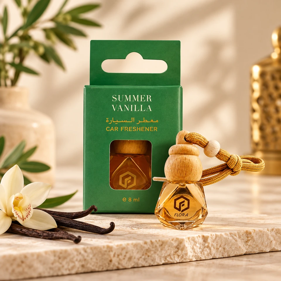 Flora Summer Vanilla hanging car fresheners 8 ml