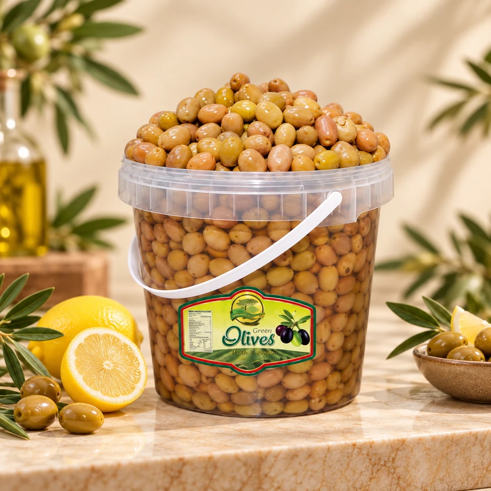 Green Olives with Lemon product presentation
