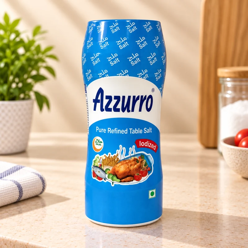 Azzouro Iodized Table Salt, 700 g canister