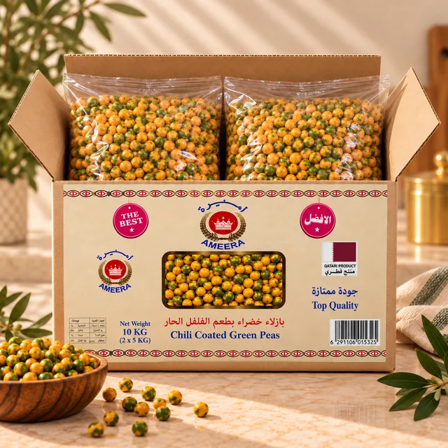 Chilli Coated Green Peas Bulk